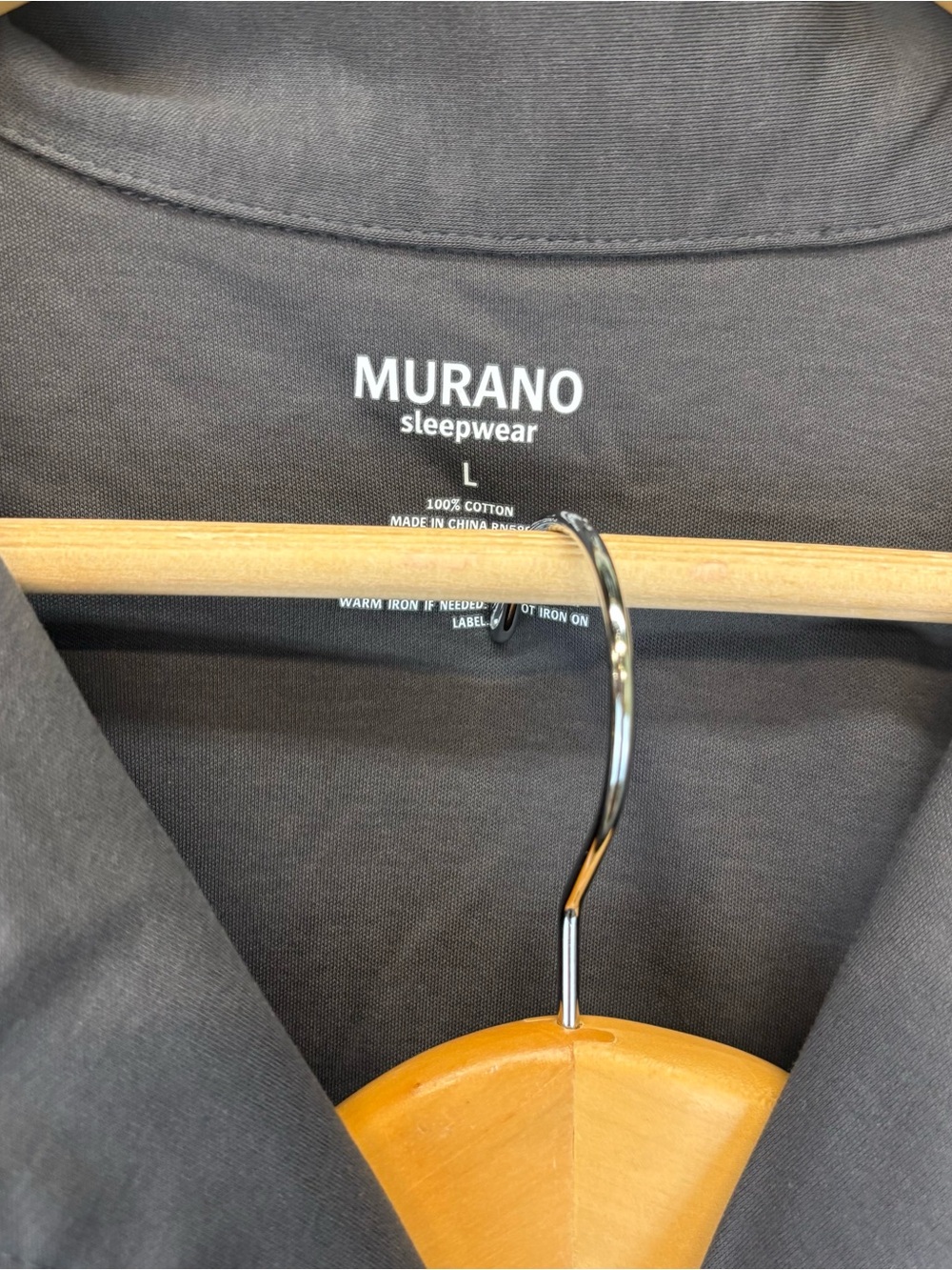 NWT Murano Men’s Two Piece Black Soft Pajama Set Sz Large 100% Cotton Pants/Top - Picture 4 of 11